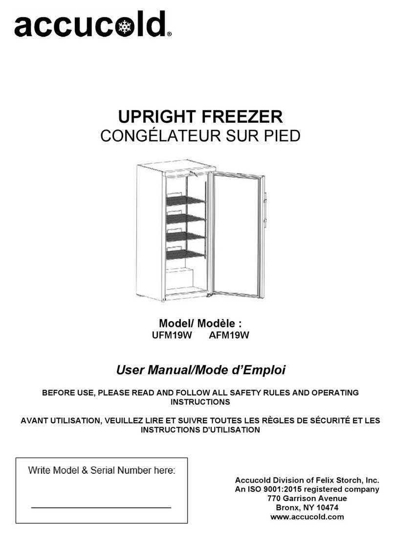 Accucold UFM19W User manual