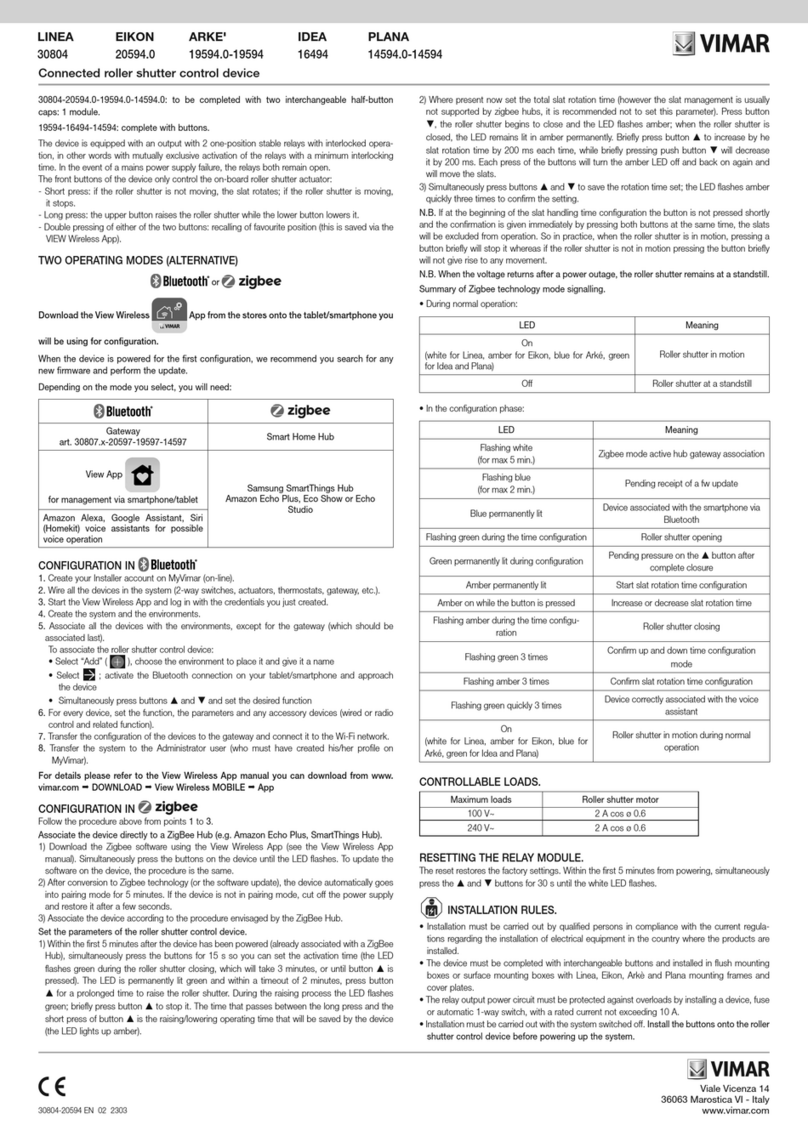 Vimar Eikon manual