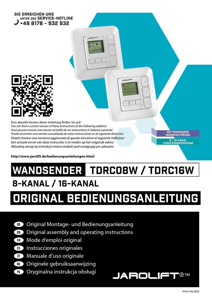 JAROLIFT TDRC08W Original assembly and operating instructions