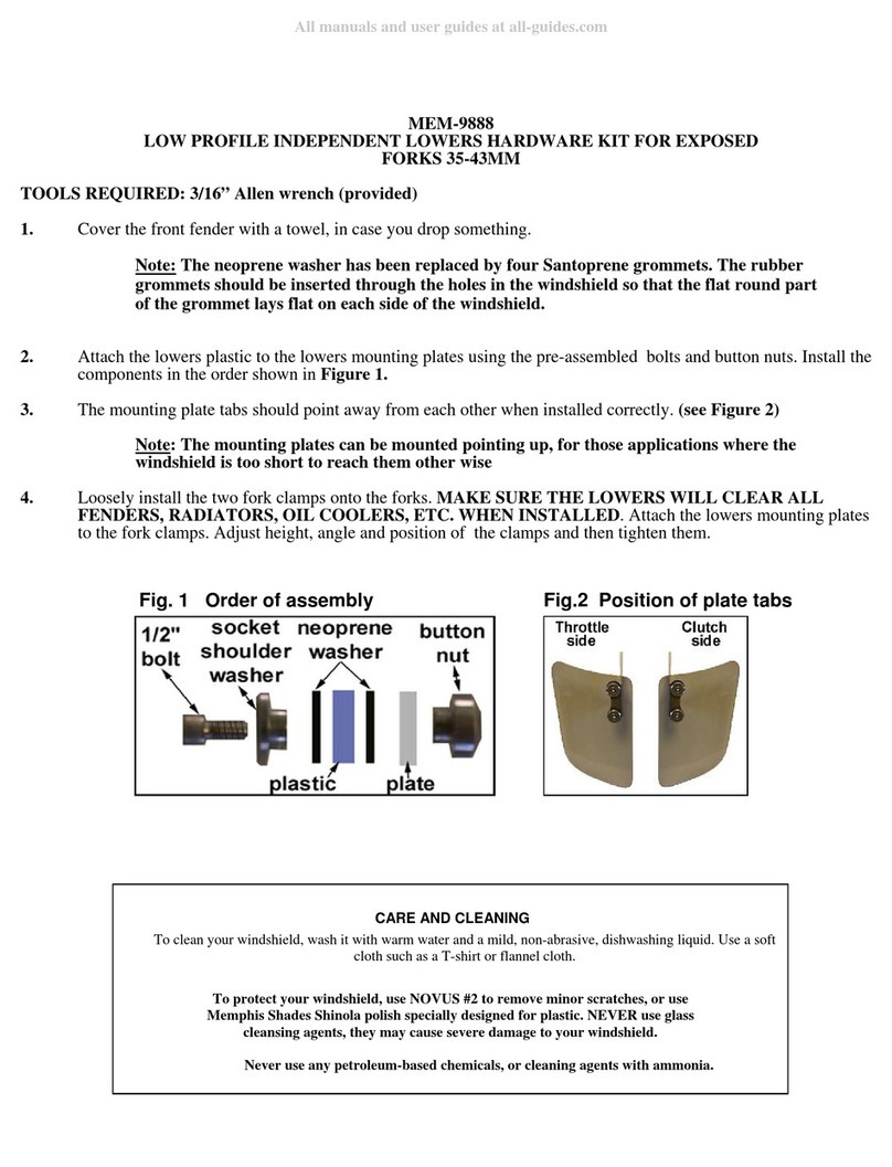 Memphis Shades MEM-9888 quick start guide