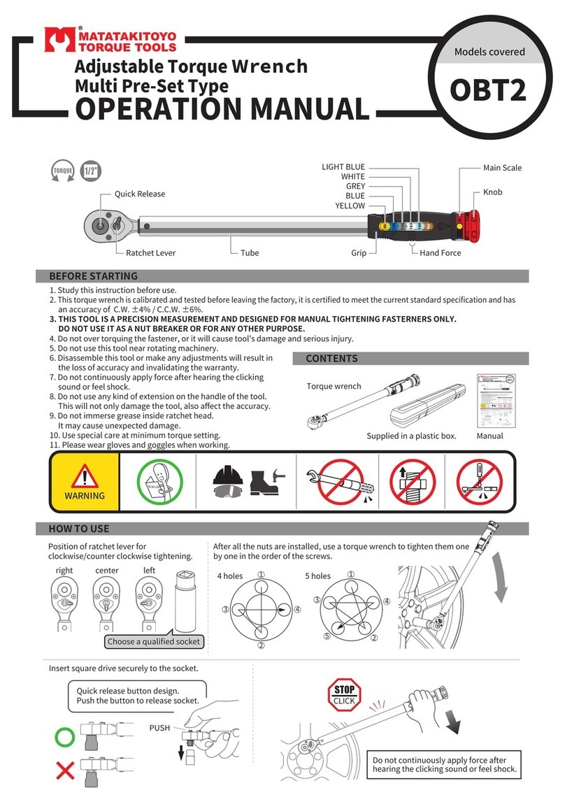 Matatakitoyo Torque Tools OBT2 User manual