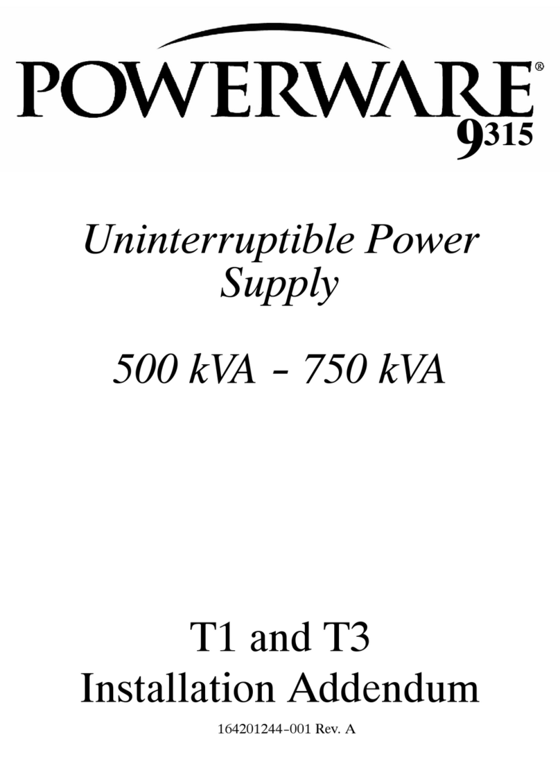 Powerware 9315 Installation and operating instructions