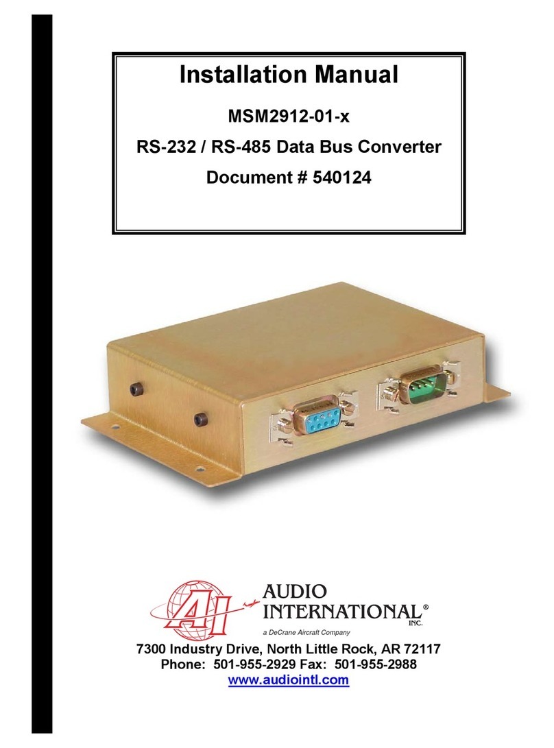 Audio international MSM2912-01 Series User manual