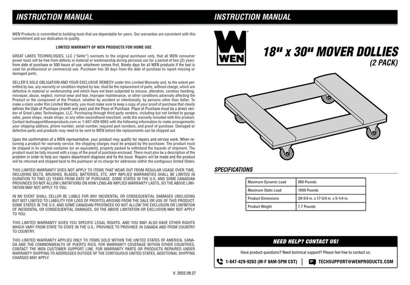 Great Lakes WEN 721830 instruction manual