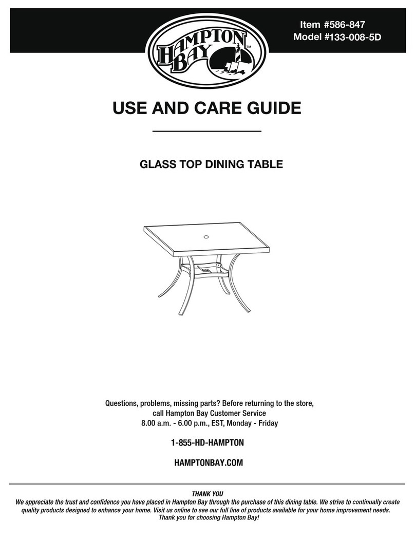 HAMPTON BAY 133-008-5D Use and care guide