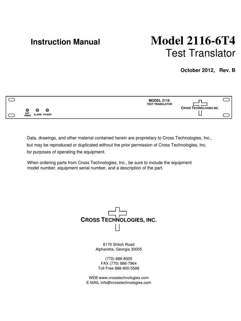 Cross Technologies 2116-6T4 User manual