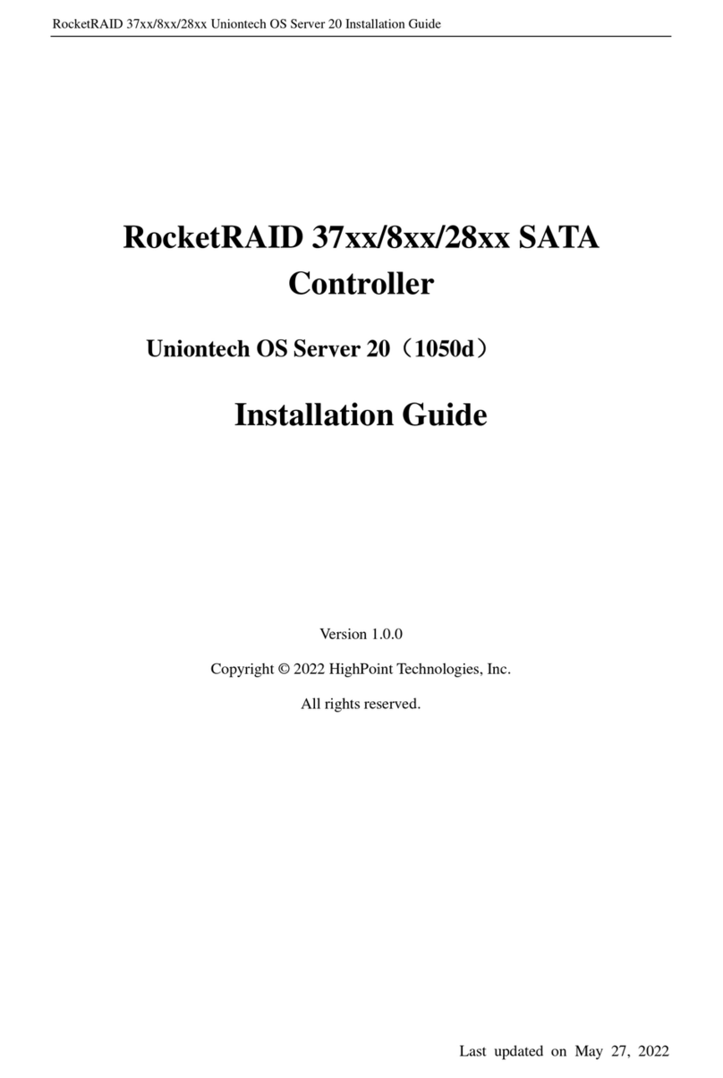 HighPoint RocketRAID 37 Series installation guide