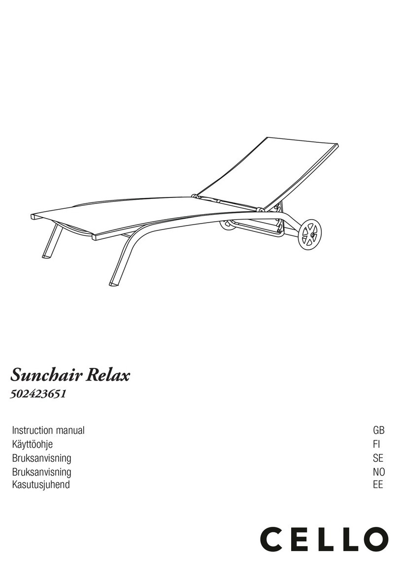 Cello Sunchair Relax 502423651 instruction manual