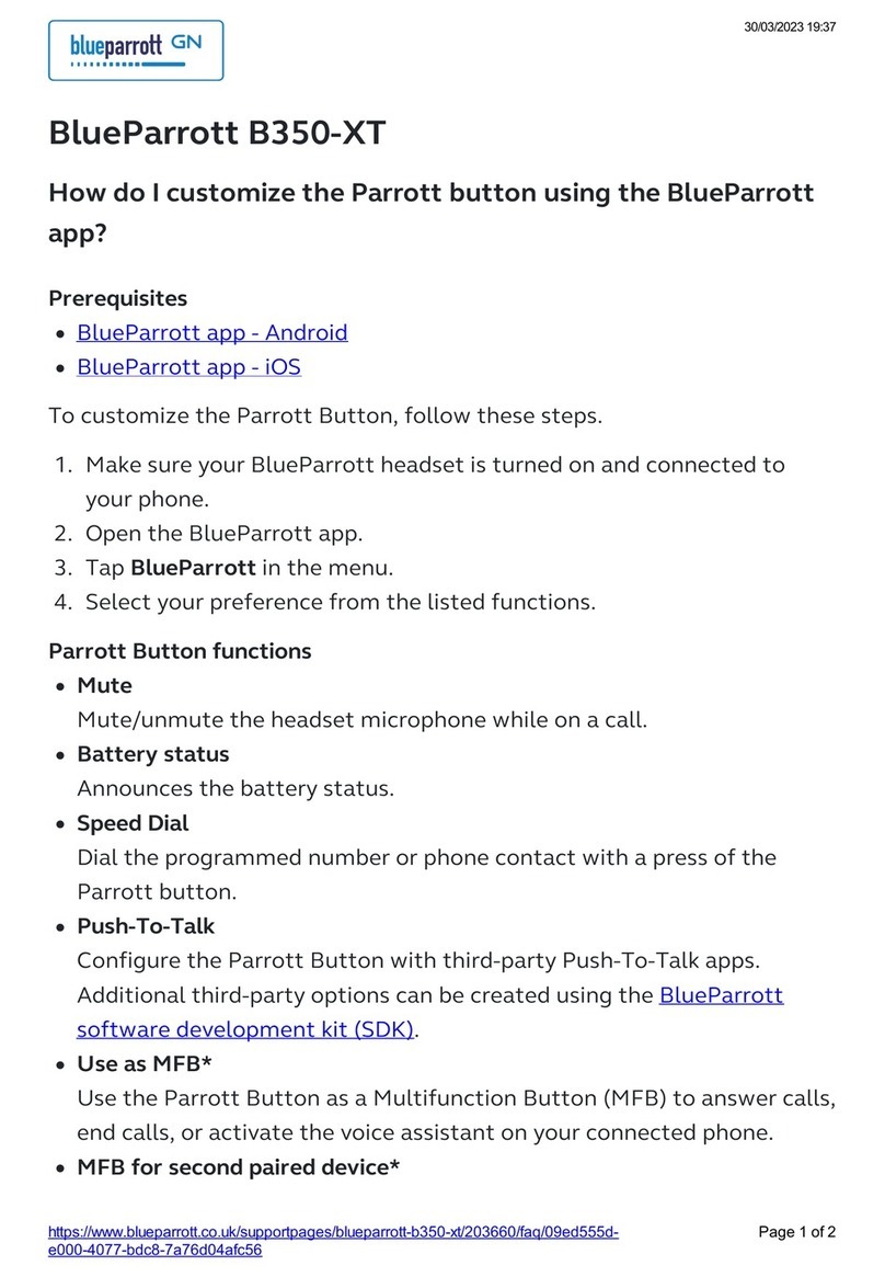 BlueParrott B350-XT User manual