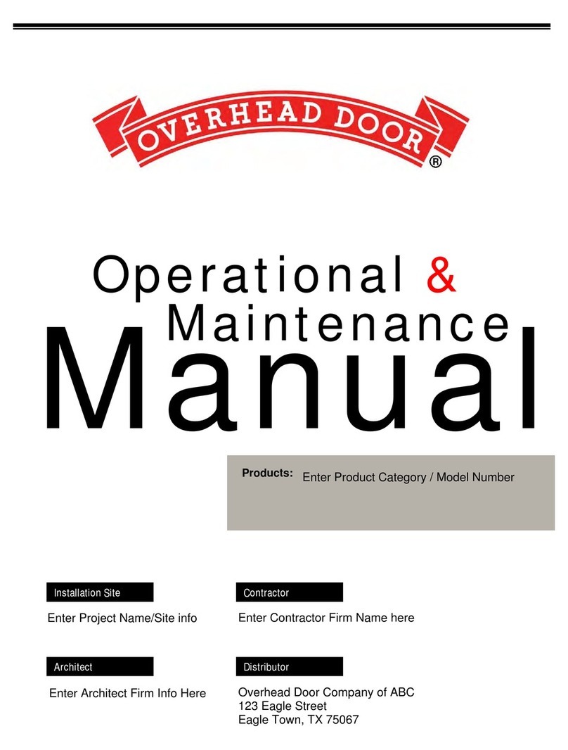 Overhead door RapidSlat 611 Quick start guide