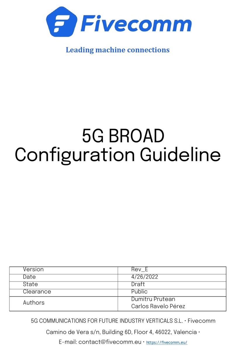 Fivecomm 5G BROAD Configuration guidelines