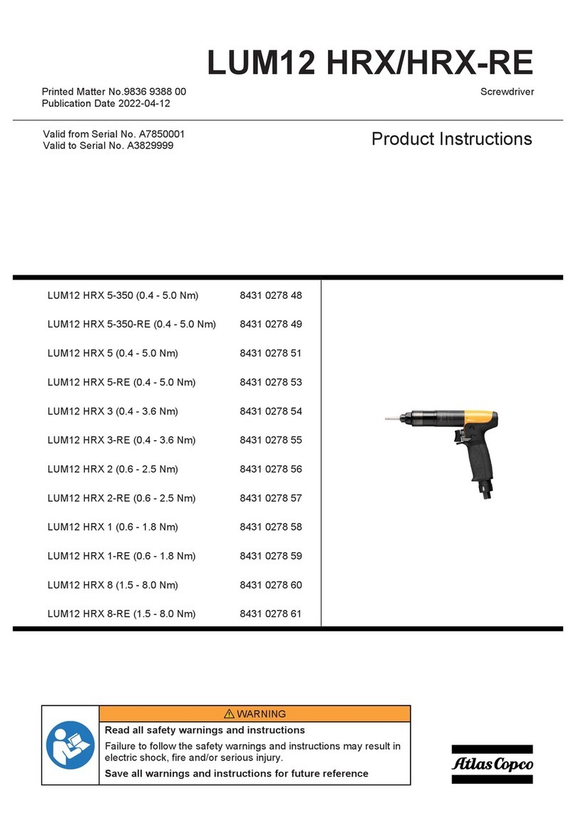 Atlas Copco LUM12 HRX Instruction sheet