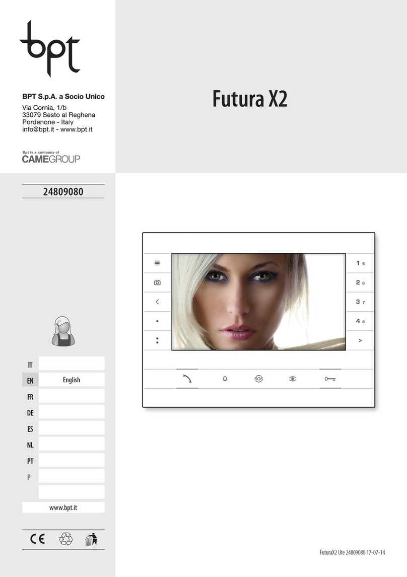 Bpt Futura X2 User manual
