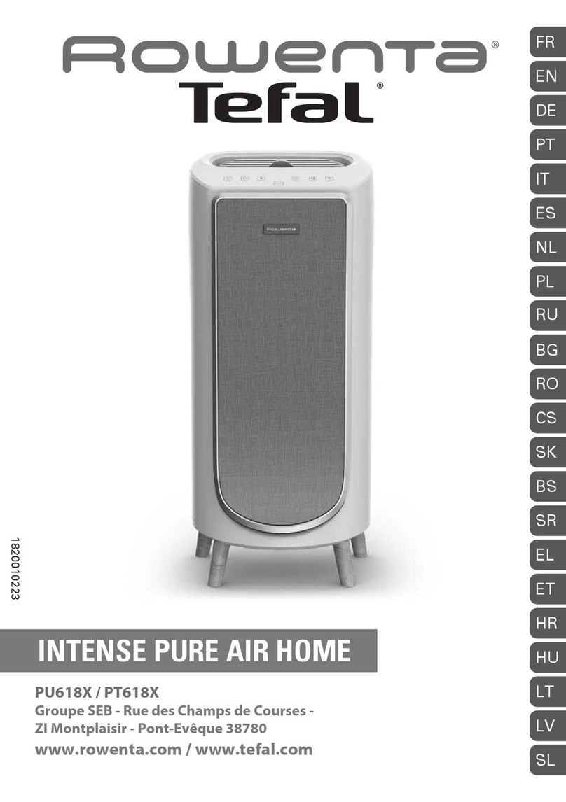 Rowenta Tefal Intense Pure Air Home User manual