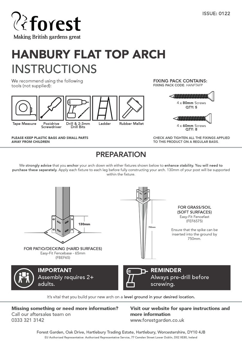 Forest HANBURY FLAT TOP ARCH instructions