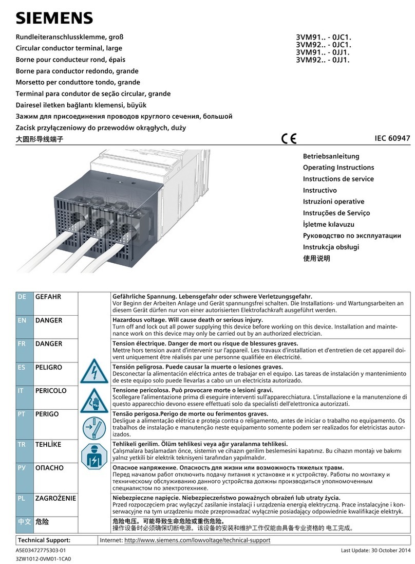 Siemens 3VM91 0JC1 Series operating instructions