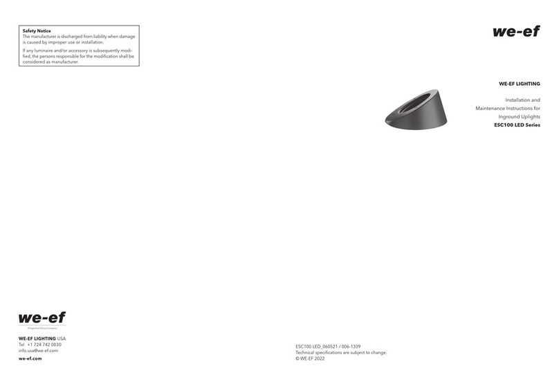 WE-EF ESC100 LED Series Installation and maintenance instructions