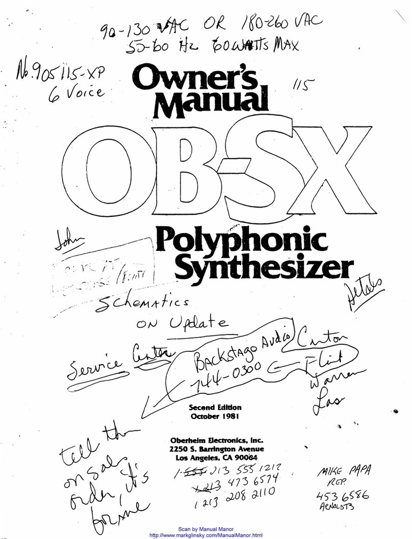 Oberheim OB-SX User manual