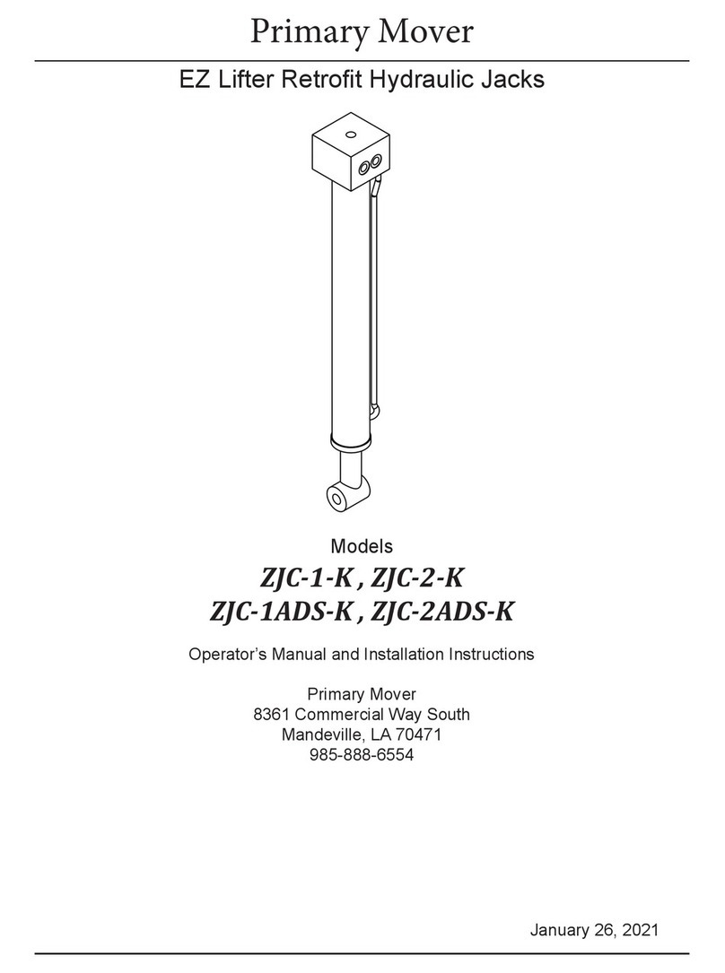 Primary Mover ZJC-1-K Operator's Manual and Installation Instructions