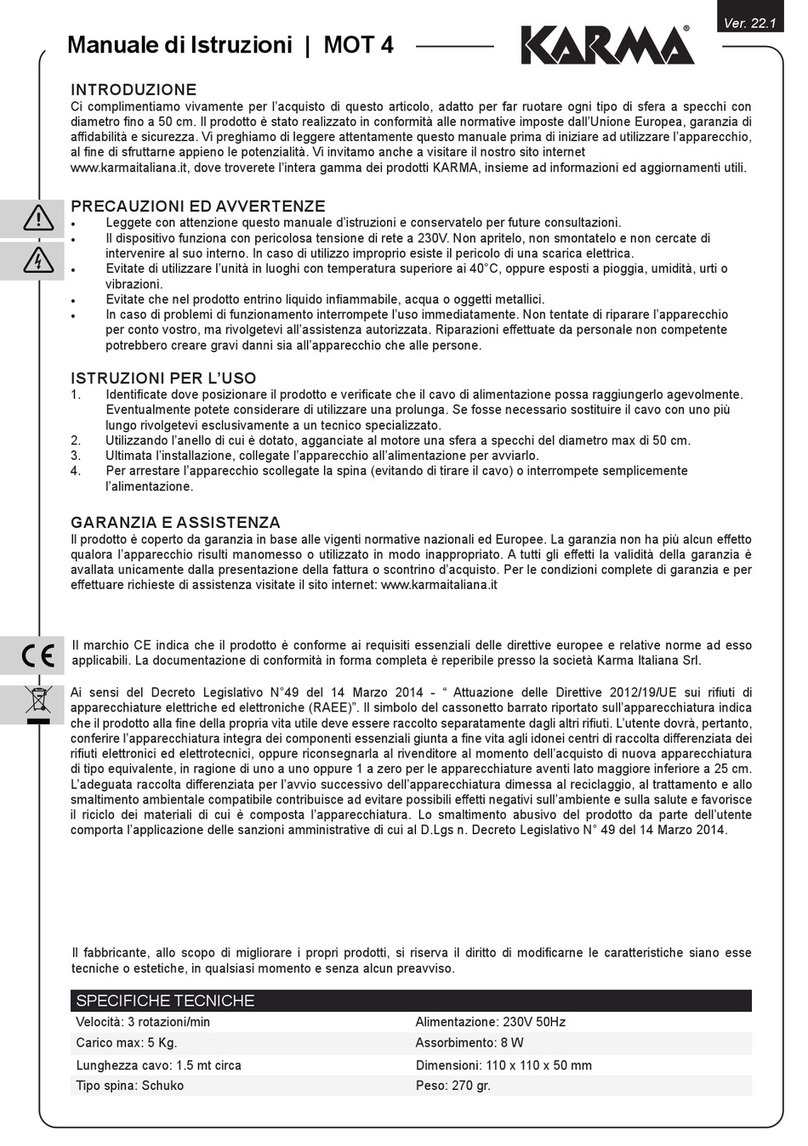 Karma MOT 4 instruction manual