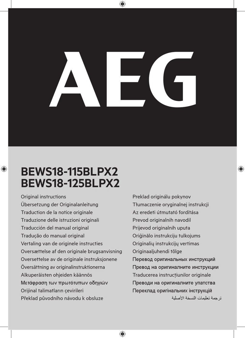 AEG BEWS18-115BLPX2 Original instructions