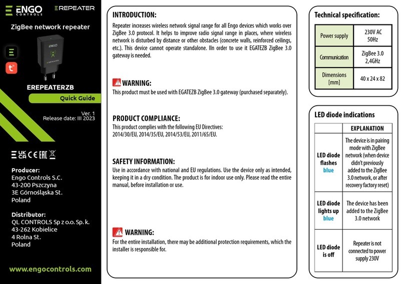 ENGO CONTROLS EREPEATERZB quick guide