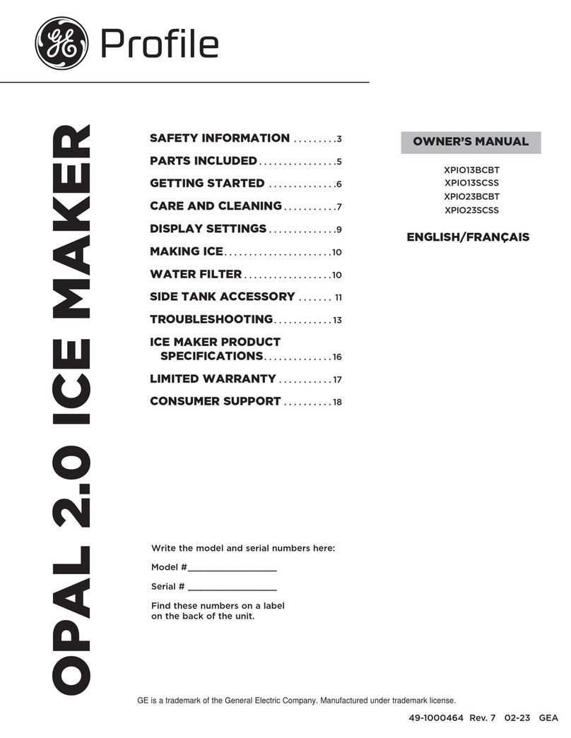 GE OPAL XPIO13BCBT User manual GE OPAL XPIO13BCBT User manual