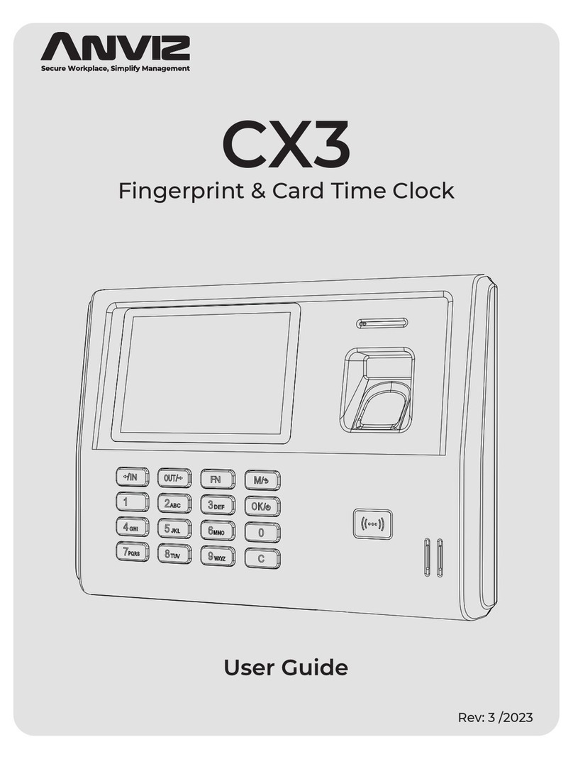 Anviz CX3 user guide