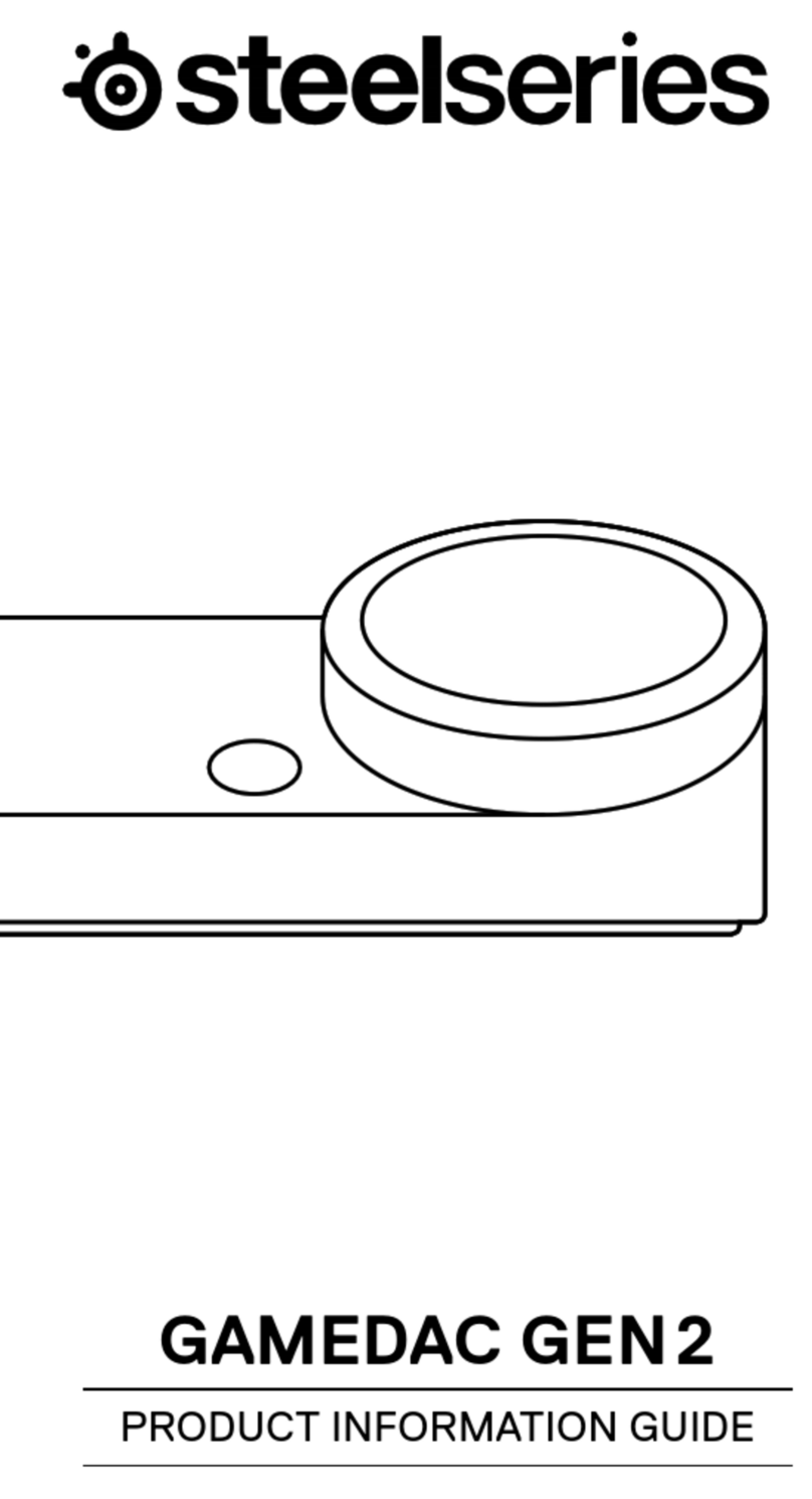 SteelSeries GAMEDAC GEN2 Product information guide