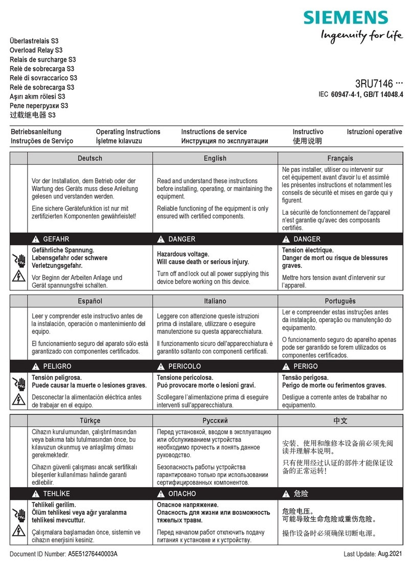 Siemens 3RU7146 Series User manual