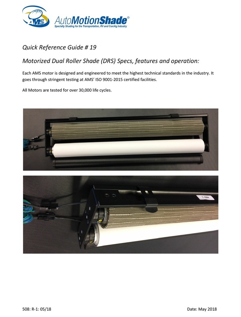 AutoMotionShade 4280P-1230 Quick reference guide AutoMotionShade 4280P-1230 Quick reference guide