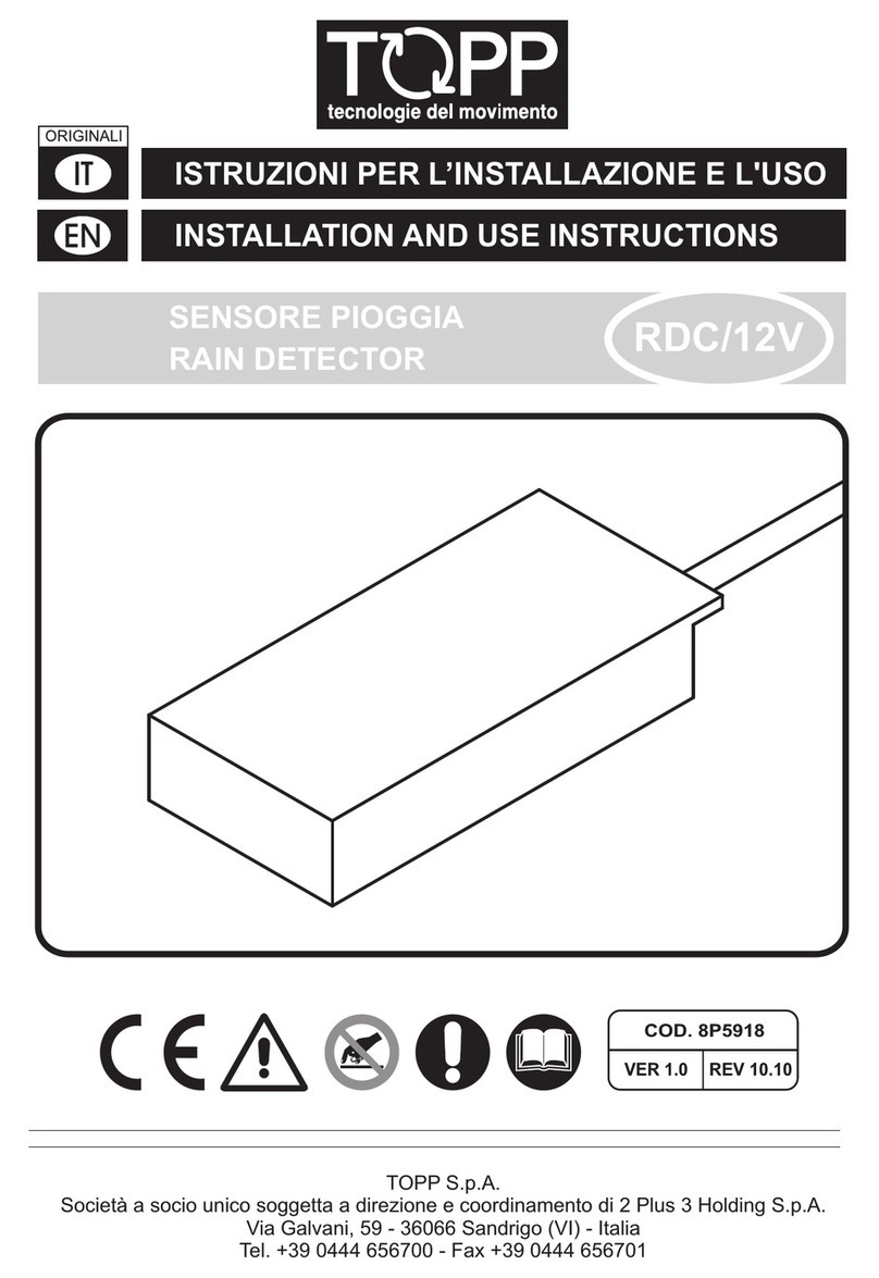 TOPP RDC/12V Installation and use instructions and warnings