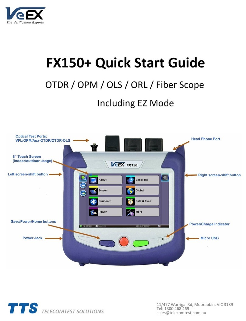 VeEX OTDR FX150+ Series quick start guide