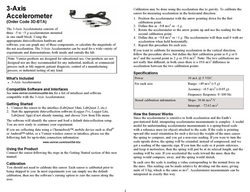 Vernier 3D-BTA User manual