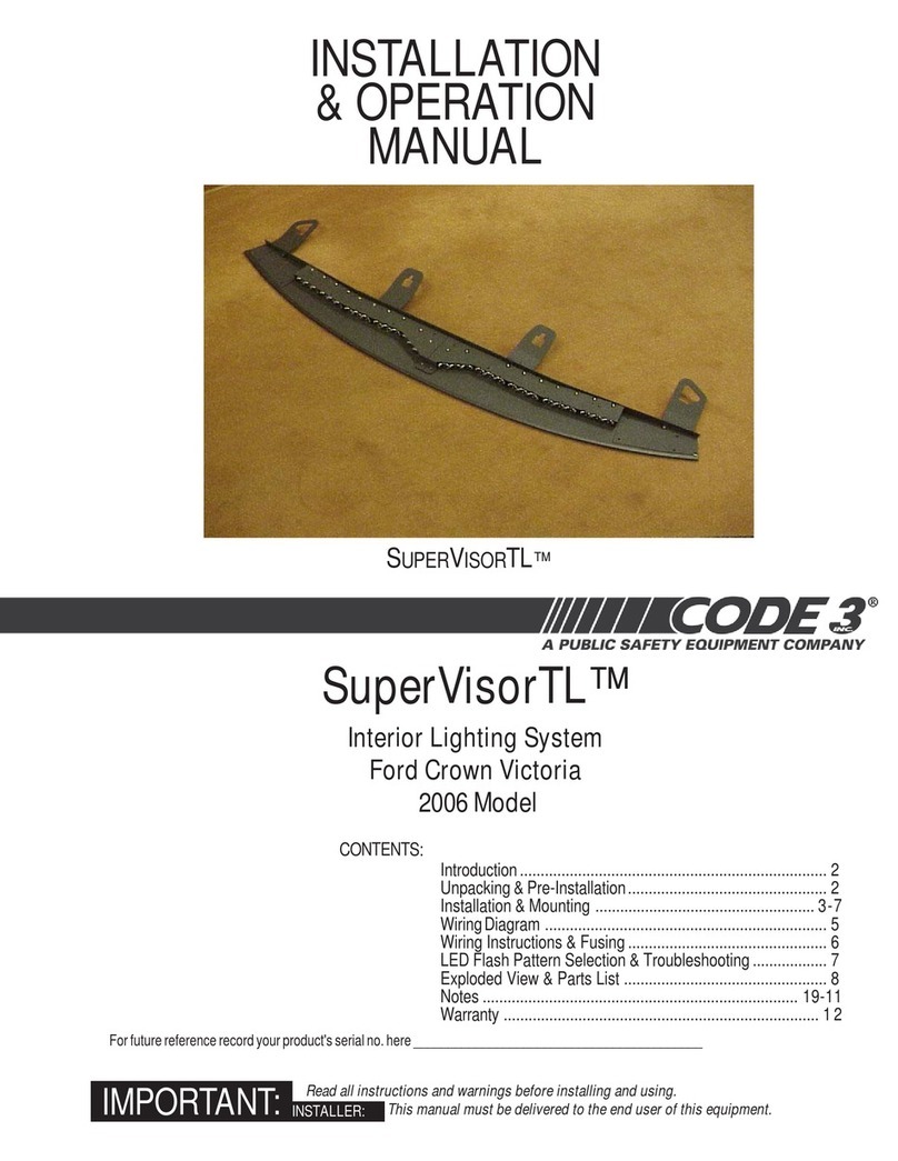 Code 3 SuperVisorTL User manual
