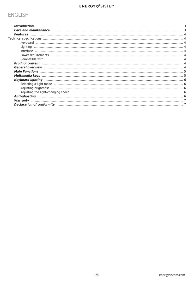 ENERGY SISTEM ESG K7 SILENT-NINJA User manual