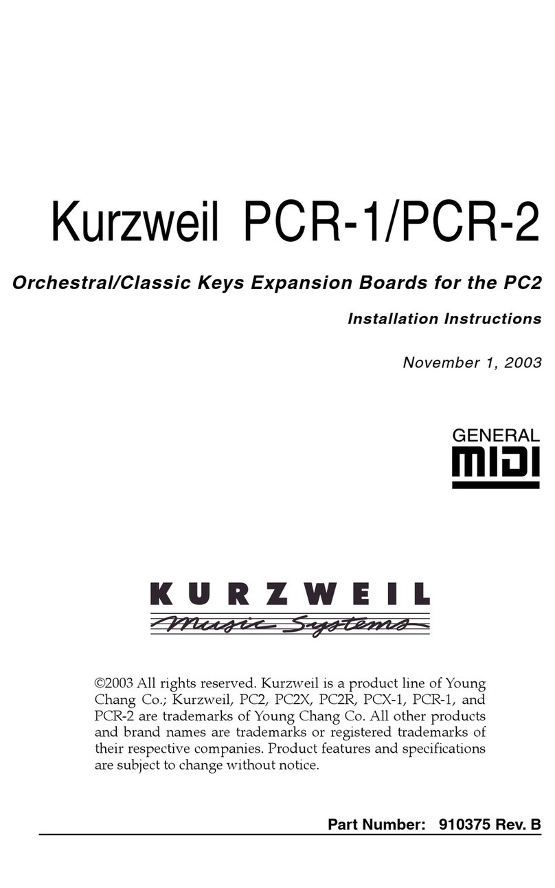 Kurzweil PCR-1 User manual