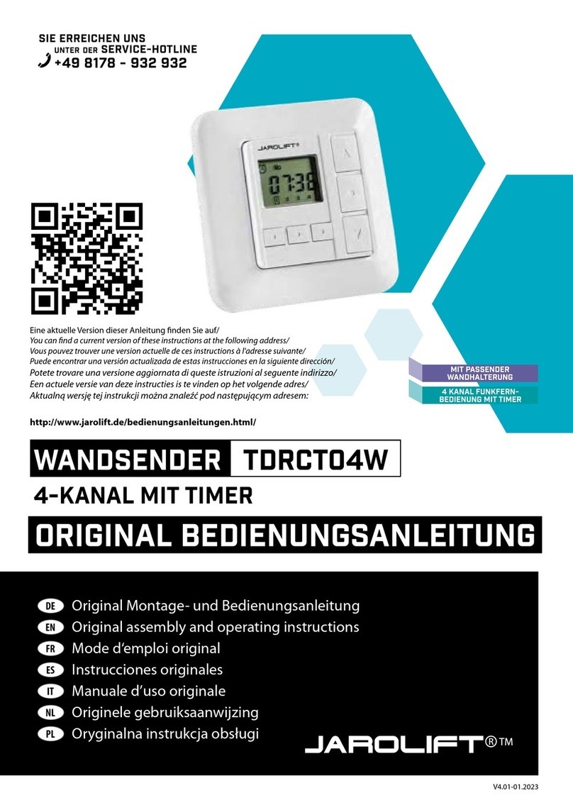 JAROLIFT TDRCT04W User manual