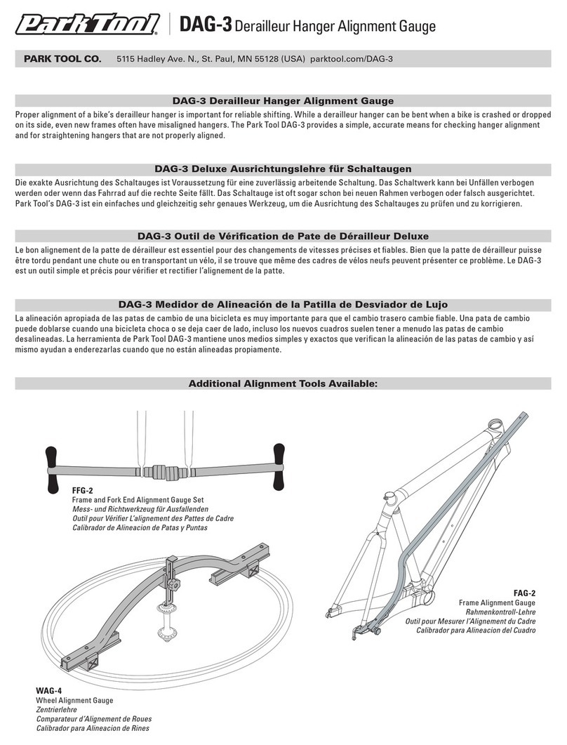 parktool DAG-3 User manual