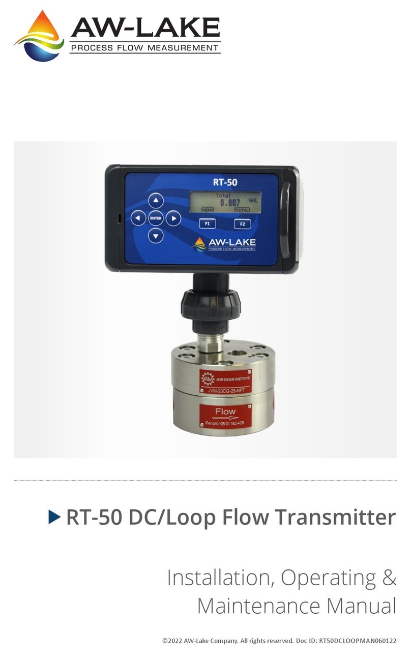 AW-Lake RT-50 Installation operating & maintenance manual