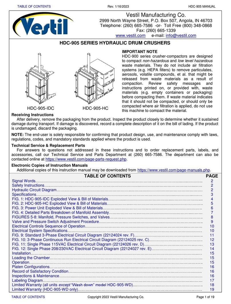 Vestil HDC-900 manual