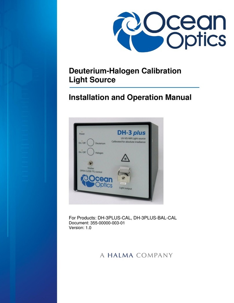 Halma Ocean Optics DH-3PLUS-CAL Installation and operation manual