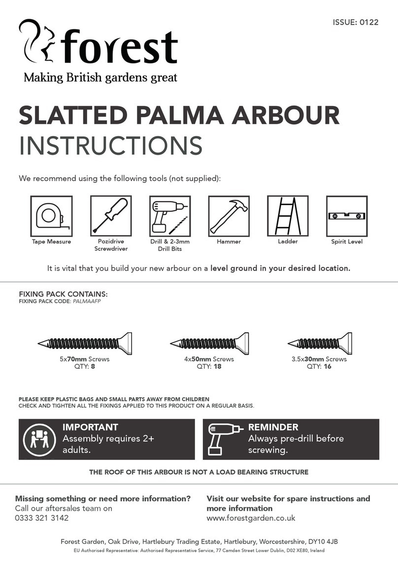 Forest SLATTED PALMA ARBOUR User manual