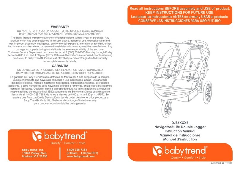 Baby Trend Navigator DJ86 B Series instruction manual Baby Trend Navigator DJ86 B Series instruction manual