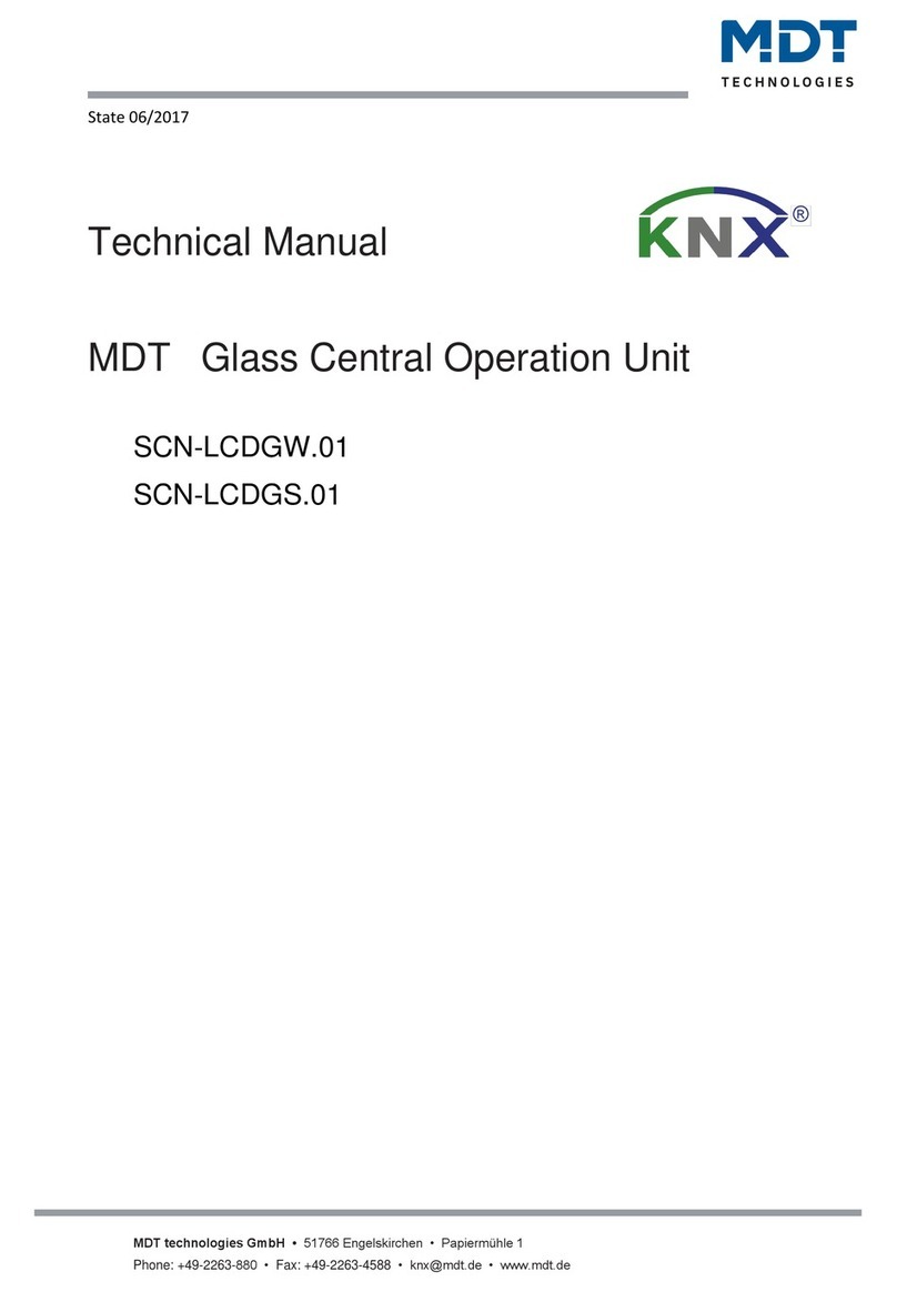MDT Technologies KNX SCN-LCDGW.01 User manual