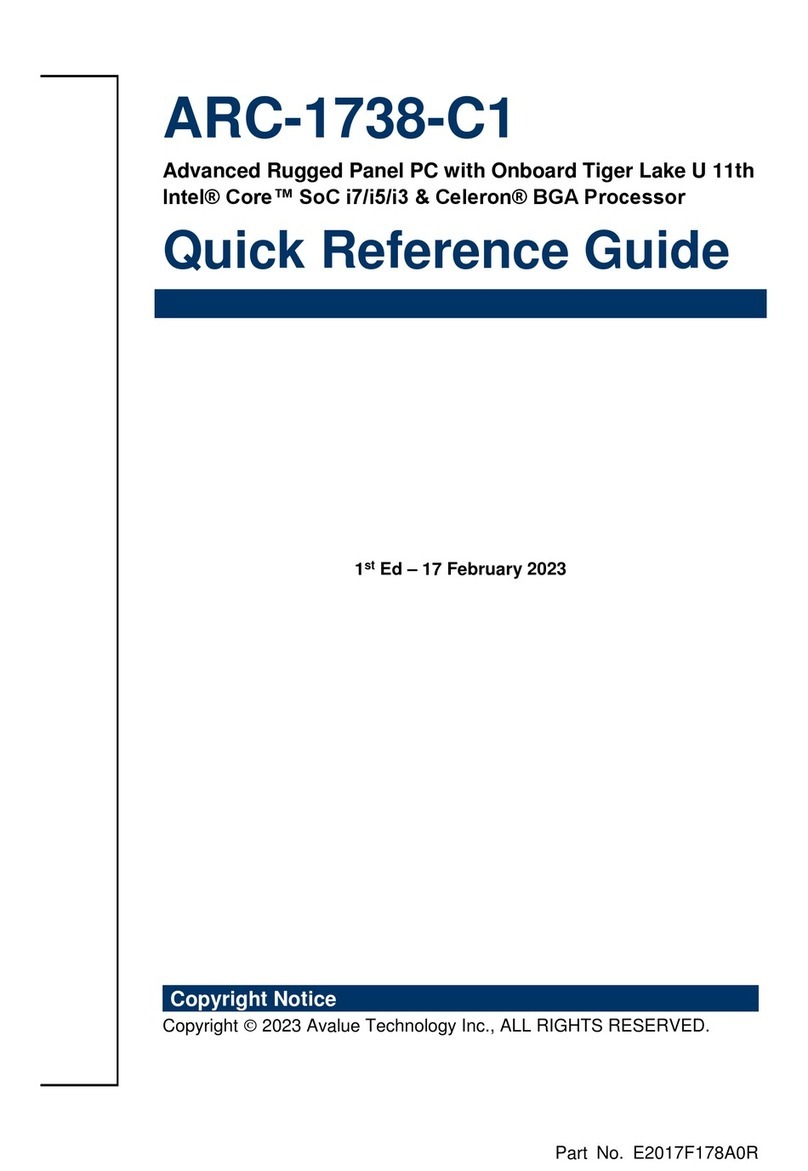 Avalue Technology ARC-1738-C1 User manual