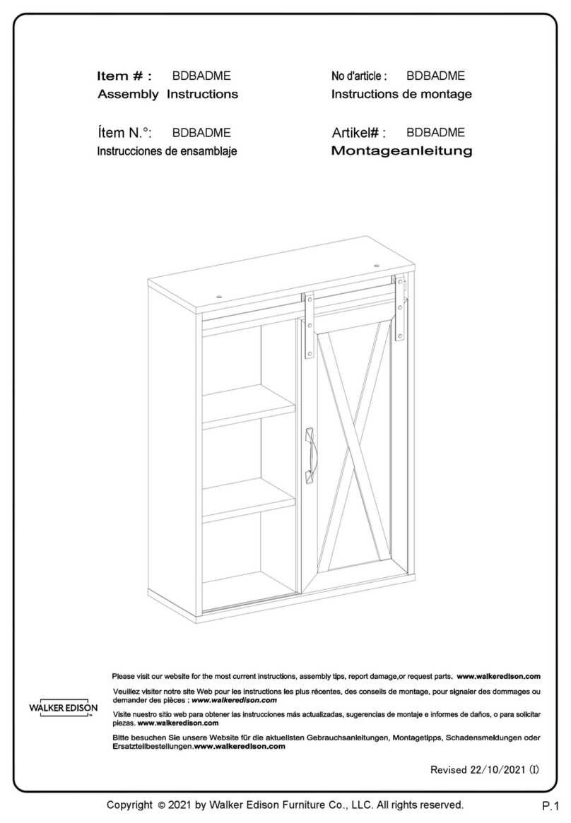 Walker Edison BDBADME User manual