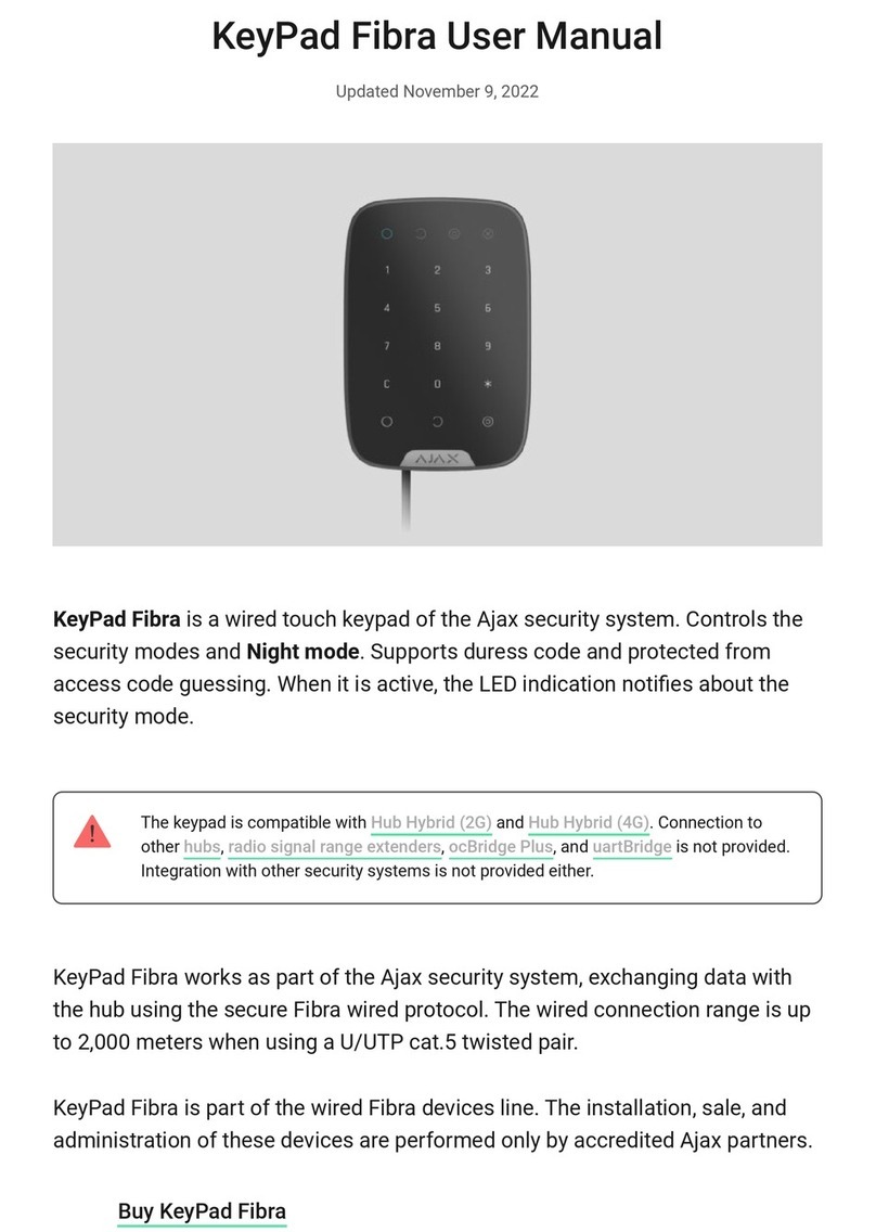 AJAX KeyPad Fibra User manual