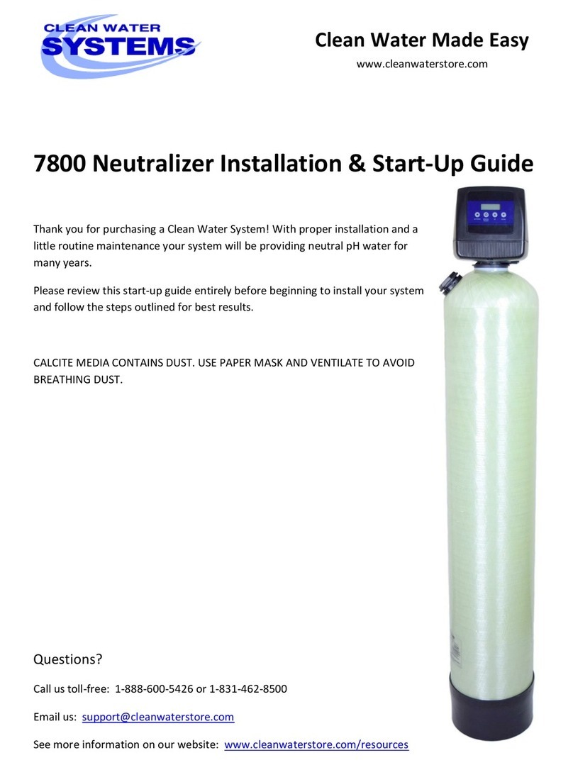 Clean Water Systems Pro-OX 7800 Installation manual