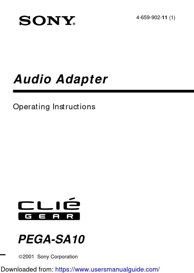 Sony Clie Gear PEGA-SA10 operating instructions
